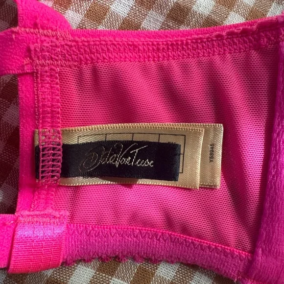 Dita Von Teese Hot Pink Madame X Balconette Underwire Bra 34DD - Picture 3 of 6